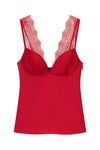 Satin Lace Bustier Cami Top