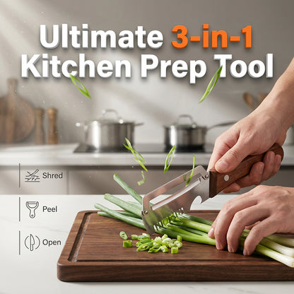 🎉BUY 1 GET 1 FREE🎁3-in-1 Scallion Shredder & Peeler Kitchen Tool