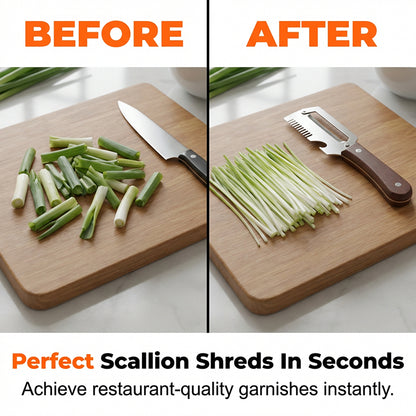 🎉BUY 1 GET 1 FREE🎁3-in-1 Scallion Shredder & Peeler Kitchen Tool