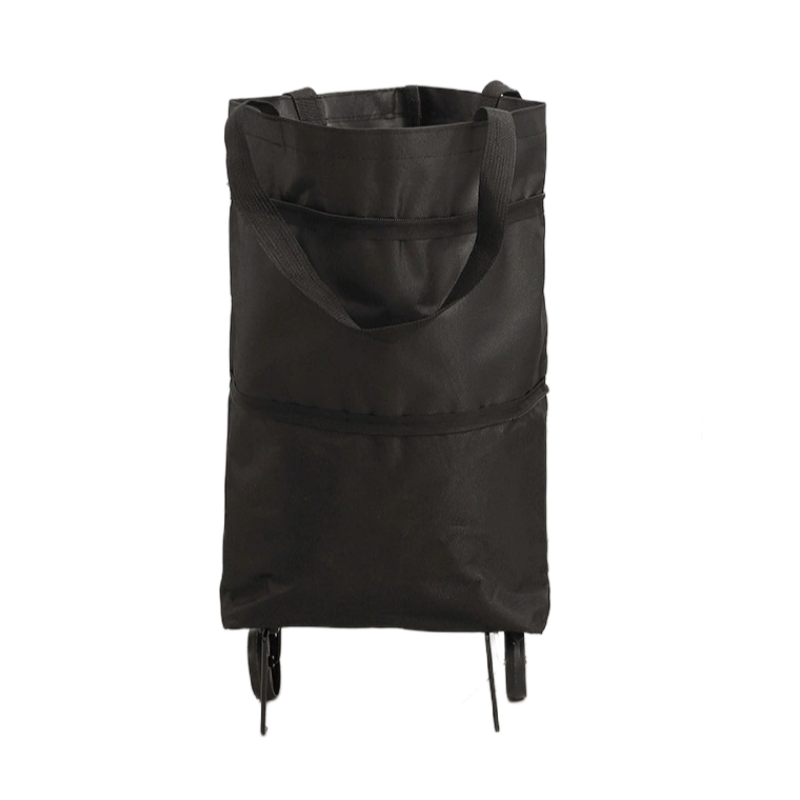 Foldable Shopping Trolley Bag with Wheels, Portable Reusable Grocery Tote, Lightweight Rolling Shopping Cart Bag with Carry Handles
