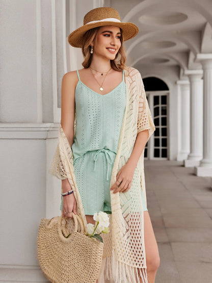 🥳2026 HOT SALE🥳💞50K+ SOLD!☕🧘‍♀️Women Oversized Knit Cardigan OpenFront Crochet Tassel Lightweight Kimono Sweater Spring Summer